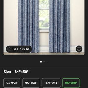 (2) Project 62 Blue Modern Stroke Blackout Panels